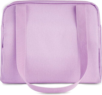 PackIt Freezable Hampton Lunch Bag, Lavender, Built with EcoFreeze® Technology, Collapsible, Reusable, Zip Closure with Front Pocket and Shoulder Straps, Designed for Fresh Office Lunches