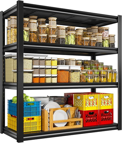 Raybee 40" W Garage Shelving, Storage Shelves 56.9" H, Metal Shelving Heavy Duty Load 1600LBS, Adjustable Metal Shelves for Storage Pantry Kitchen 40" W x 19.1" D x 56.9" H