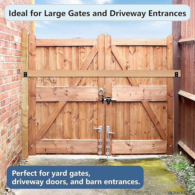 4 Pack White Door Barricade Brackets – Heavy Duty 2x4 U Bracket Door Brace Reinforcement Plates with Screws, Wall Mount Security Bar Holder for Front Door Safety, Anti-Rust Steel, Easy Install