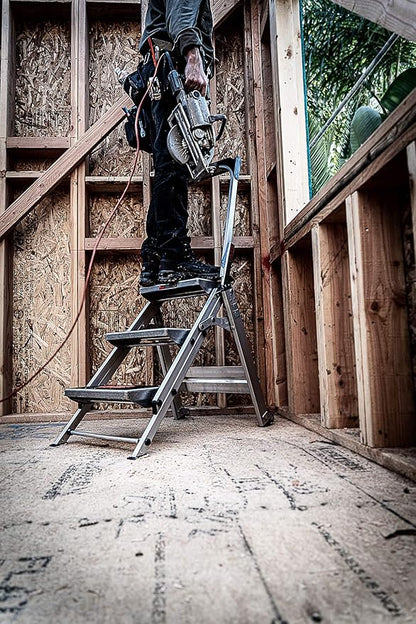 Little Giant Ladders, Safety Step, 3-Step, 3 Foot, Step Stool, Aluminum, Type 1A, 300 lbs Weight Rating, (10310BA)