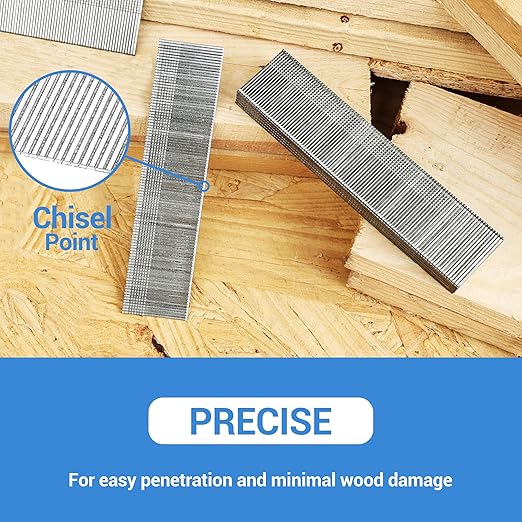 meite 18 Gauge 1-Inch Galvanized Brad Nail Ideal for Trims, Molding, Woodworking for Pneumatic, Electric Brad Nailer Gun (1,000 Counts)