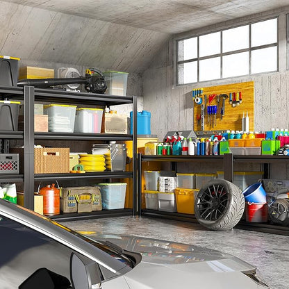 Raybee 40" W Storage Shelves 4 Tier Garage Shelving Heavy Duty Shelving 2000 LBS Adjustable Metal Shelving for Garage,Basement, Warehouse, 40" W x19 D x57 H