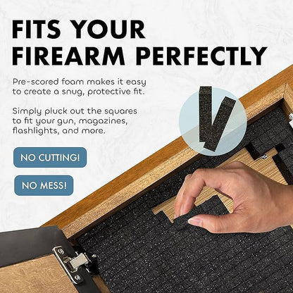 Full Armor of God Wall Gun Safe - Religious Hidden Gun Safe - Handcrafted Concealment Furniture for Guns - Quick Access Firearm Storage with Magnetic Lock - Hidden Shelf Safe by Bellewood Designs