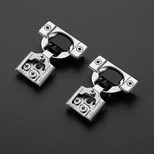 Ravinte 50 Pack 25 Pairs 3/4 inch Overlay Soft Close Hinges for Kitchen Cabinet Hinges Satin Nickel Hidden Hinges Stainless Steel Concealed Hinge self Closing