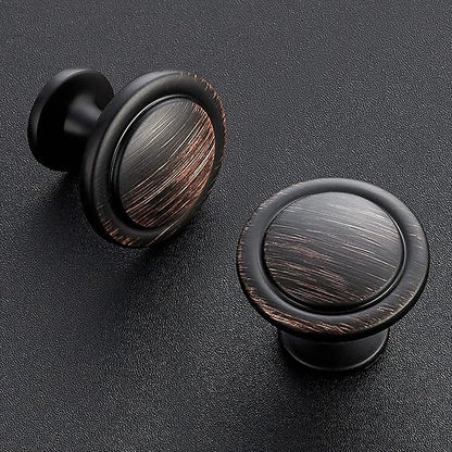 Ravinte 5 Pack 1-1/4 Inch Kitchen Cabinet Knobs Oil-Rubbed Bronze Zinc Pulls Door Handles for Dresser Drawers