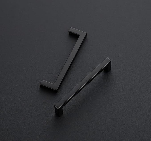 Ravinte 10 Pack Solid 4 Inch Center to Center Slim Square Bar Drawer Handles Kitchen Cabinet Handles Black Drawer Pulls Kitchen Cabinet Hardware Matte Black Dresser Pulls