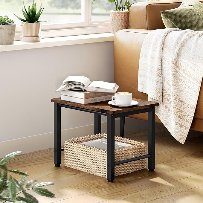 Printer Stand-Desktop Shelf Storage Organizer for Printers,Small End Table, Book Shelf and Wooden Desk Shelf for Home Office