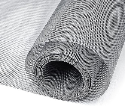 King&Charles Window Screen Door Mesh, Window Screen Replacement/Repair Kit, 48”x118” Fiberglass Gray Mesh, Durable&Visibility & Cuttable & Washble, Easy to Replace/Install/DIY.