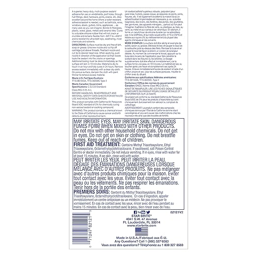 STAR BRITE Silicone Sealant White 10.3 OZ. (082121)