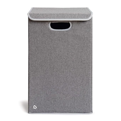 Munchkin Laundry Hamper for Baby and Kids, Collapsible Nursery Organizer with Lid, Grey