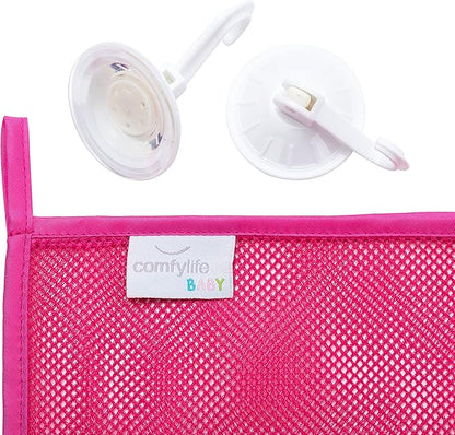 2 x Mesh Bath Toy Organizer + 6 Ultra Strong Hooks – The Perfect Bathtub Toy Holder & Bathroom or Shower Caddy – These Multi-use Net Bags Make Baby Bath Toy Storage Easy – For Kids & Toddlers