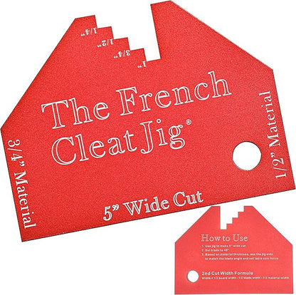 Heavy Duty French Cleat Jig - for 2.5″ Wood System, Aluminum Alloy Guide for Precise French Cleat Cuts & Cleat Hanger Boards, DIY Workshop & Garage Wall Organizer Jig for Storage & Shelving