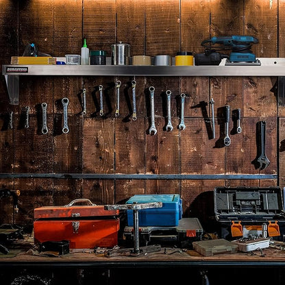 DuraSteel Stainless Steel Wall Mount Shelf 60" Wide x 14" Deep Commercial Grade - NSF Certified - Good for Restaurant, Bar, Home, Kitchen, Laundry, Garage and Utility Room